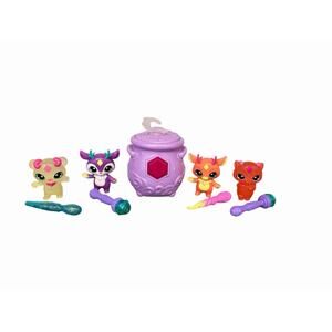 Magic Mixies Mixlings Set Of 4 PVC Figures W/4 Magic Wands & Cauldron